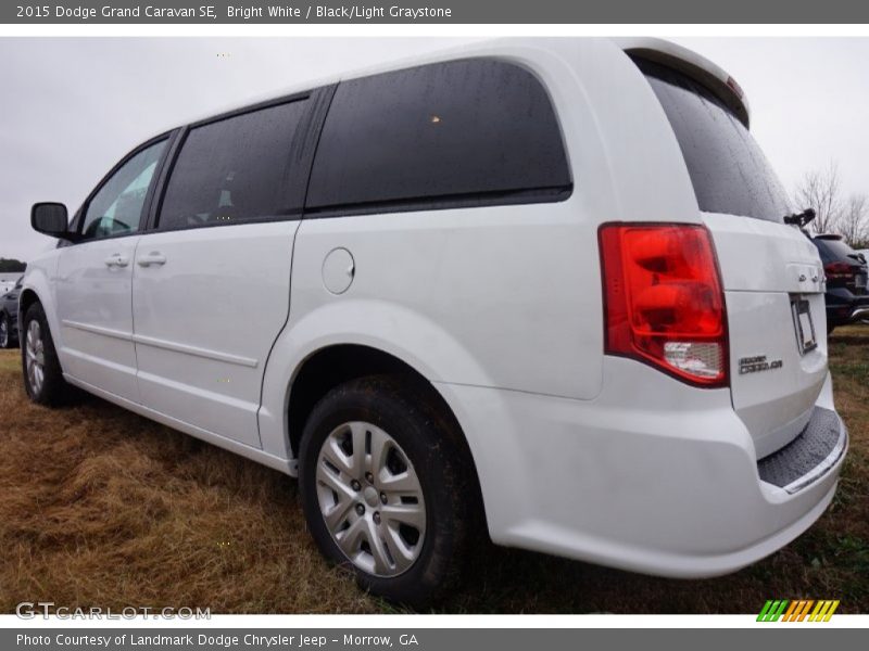 Bright White / Black/Light Graystone 2015 Dodge Grand Caravan SE