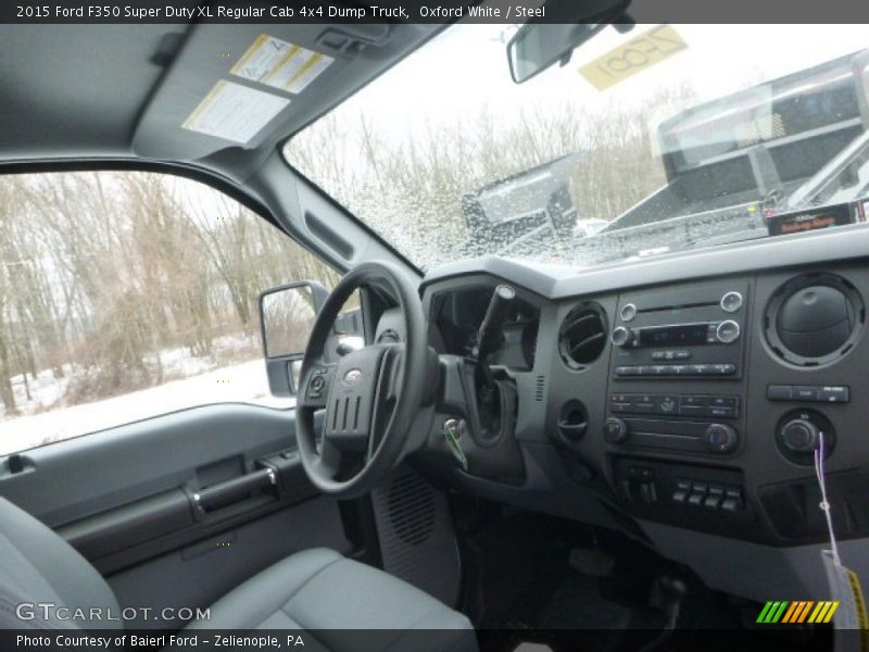 Oxford White / Steel 2015 Ford F350 Super Duty XL Regular Cab 4x4 Dump Truck