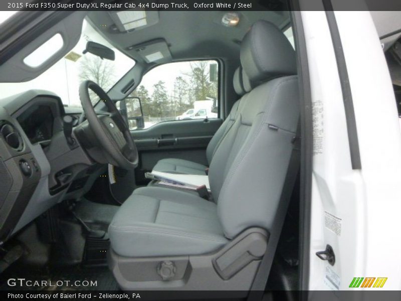 Oxford White / Steel 2015 Ford F350 Super Duty XL Regular Cab 4x4 Dump Truck