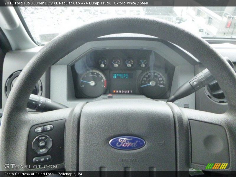 Oxford White / Steel 2015 Ford F350 Super Duty XL Regular Cab 4x4 Dump Truck