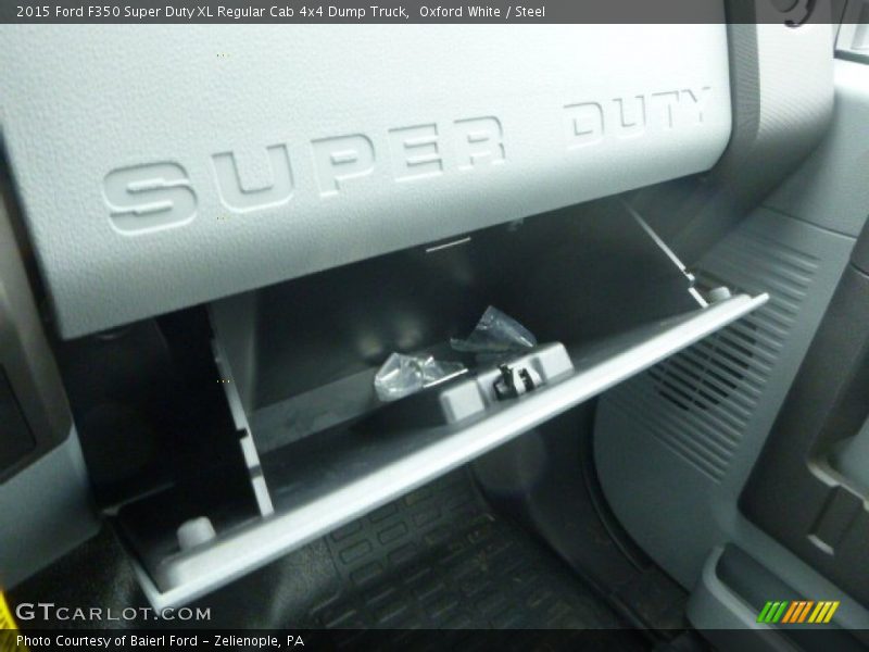 Oxford White / Steel 2015 Ford F350 Super Duty XL Regular Cab 4x4 Dump Truck