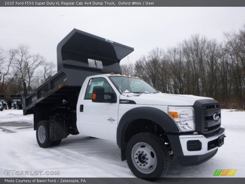 Oxford White / Steel 2015 Ford F550 Super Duty XL Regular Cab 4x4 Dump Truck