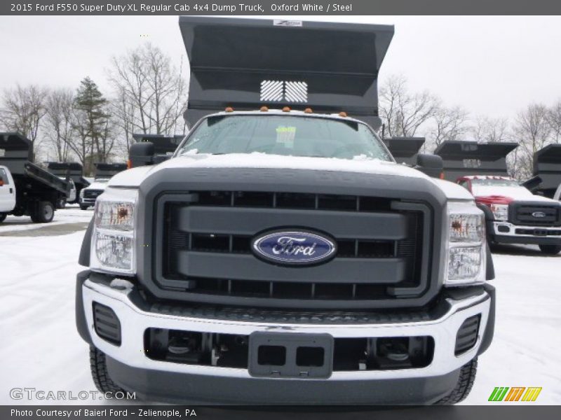 Oxford White / Steel 2015 Ford F550 Super Duty XL Regular Cab 4x4 Dump Truck