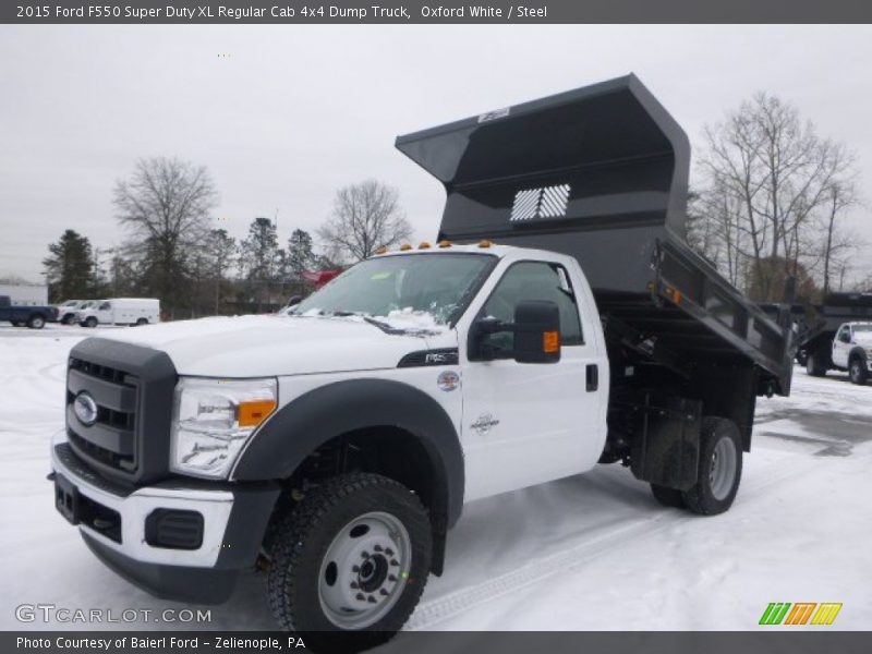 Oxford White / Steel 2015 Ford F550 Super Duty XL Regular Cab 4x4 Dump Truck