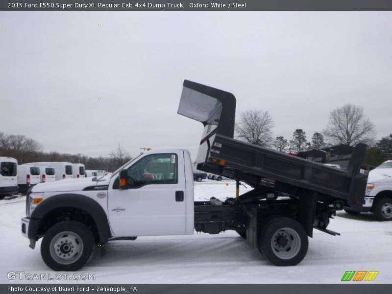 Oxford White / Steel 2015 Ford F550 Super Duty XL Regular Cab 4x4 Dump Truck