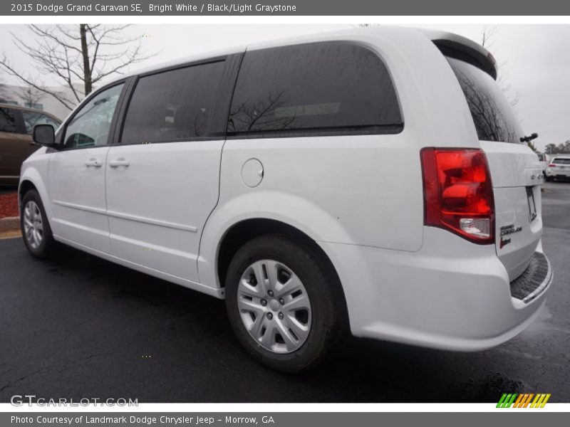 Bright White / Black/Light Graystone 2015 Dodge Grand Caravan SE