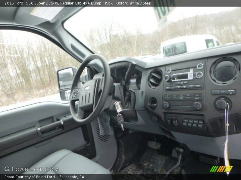 Oxford White / Steel 2015 Ford F550 Super Duty XL Regular Cab 4x4 Dump Truck