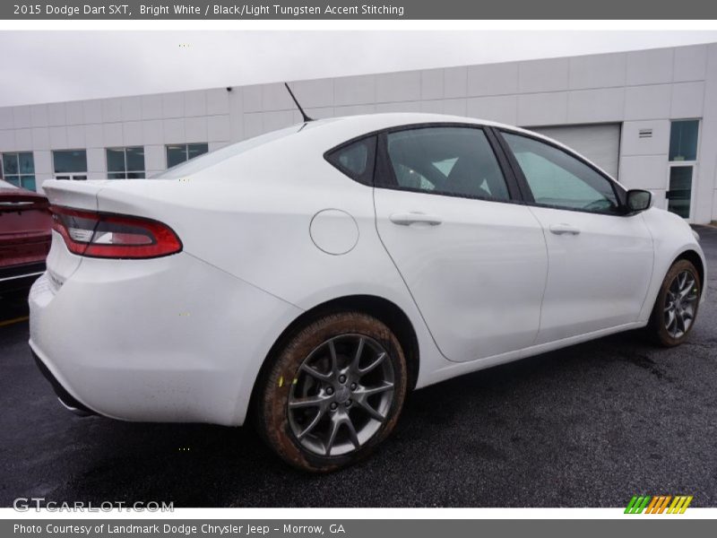 Bright White / Black/Light Tungsten Accent Stitching 2015 Dodge Dart SXT