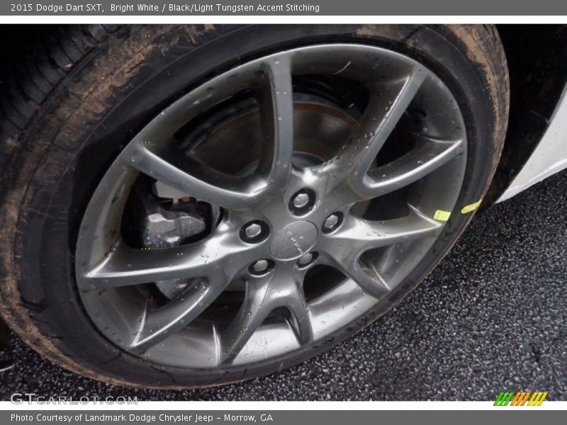 Bright White / Black/Light Tungsten Accent Stitching 2015 Dodge Dart SXT