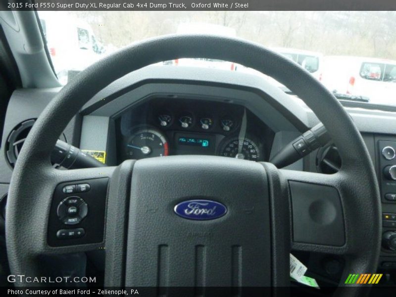 Oxford White / Steel 2015 Ford F550 Super Duty XL Regular Cab 4x4 Dump Truck