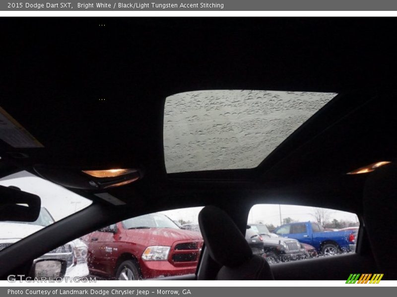 Bright White / Black/Light Tungsten Accent Stitching 2015 Dodge Dart SXT