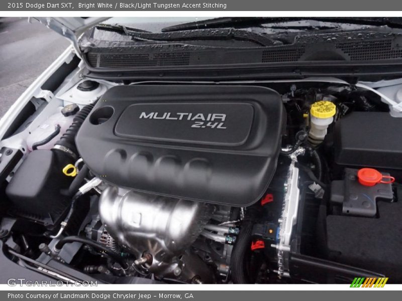 Bright White / Black/Light Tungsten Accent Stitching 2015 Dodge Dart SXT