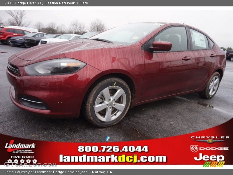 Passion Red Pearl / Black 2015 Dodge Dart SXT