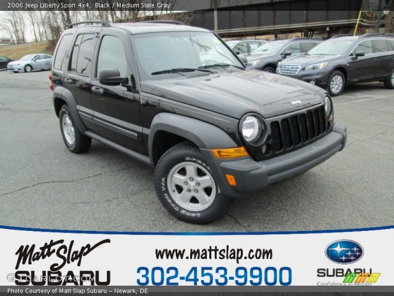 Black / Medium Slate Gray 2006 Jeep Liberty Sport 4x4