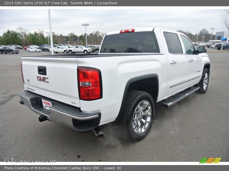 Summit White / Cocoa/Dune 2014 GMC Sierra 1500 SLT Crew Cab