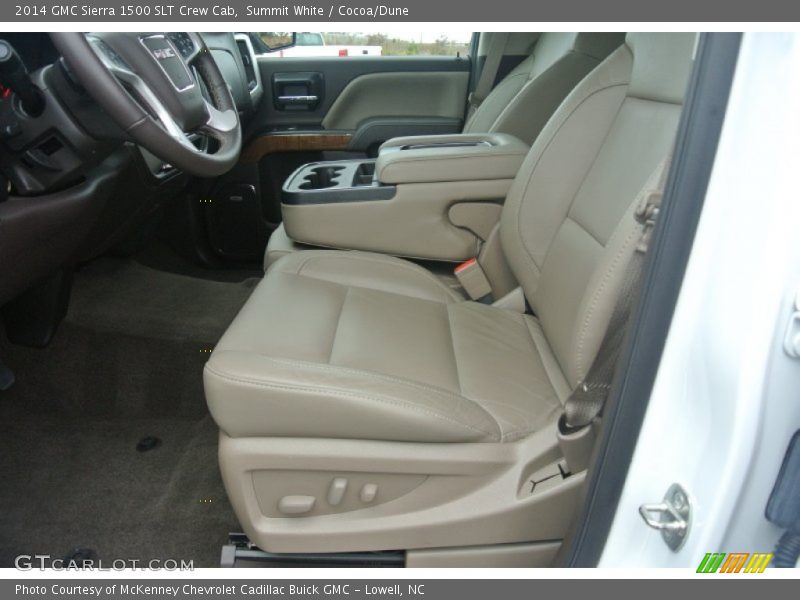 Summit White / Cocoa/Dune 2014 GMC Sierra 1500 SLT Crew Cab