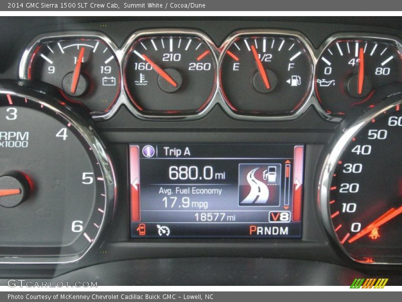 Summit White / Cocoa/Dune 2014 GMC Sierra 1500 SLT Crew Cab