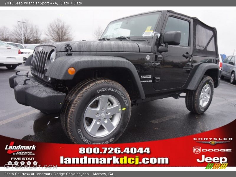 Black / Black 2015 Jeep Wrangler Sport 4x4