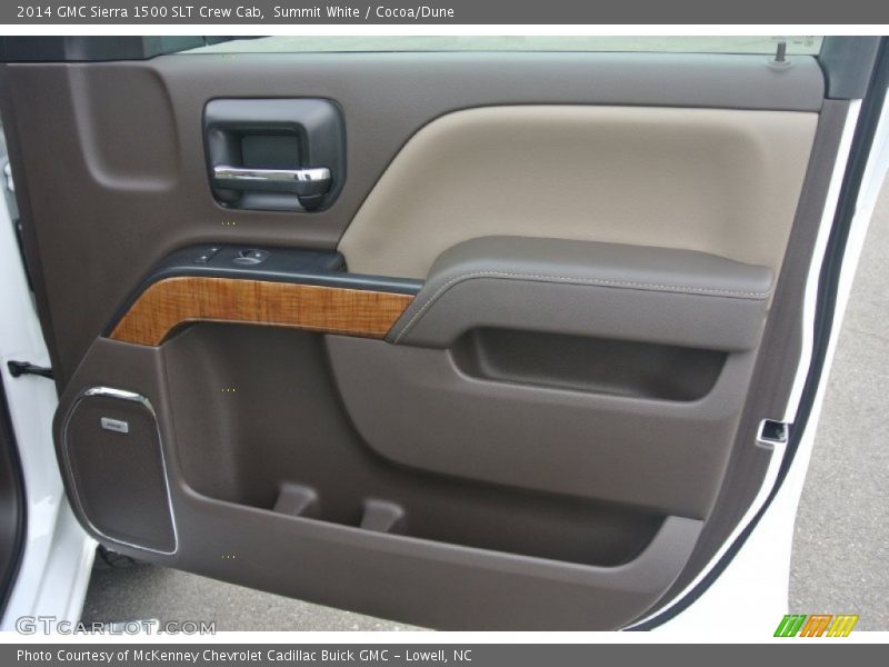 Summit White / Cocoa/Dune 2014 GMC Sierra 1500 SLT Crew Cab
