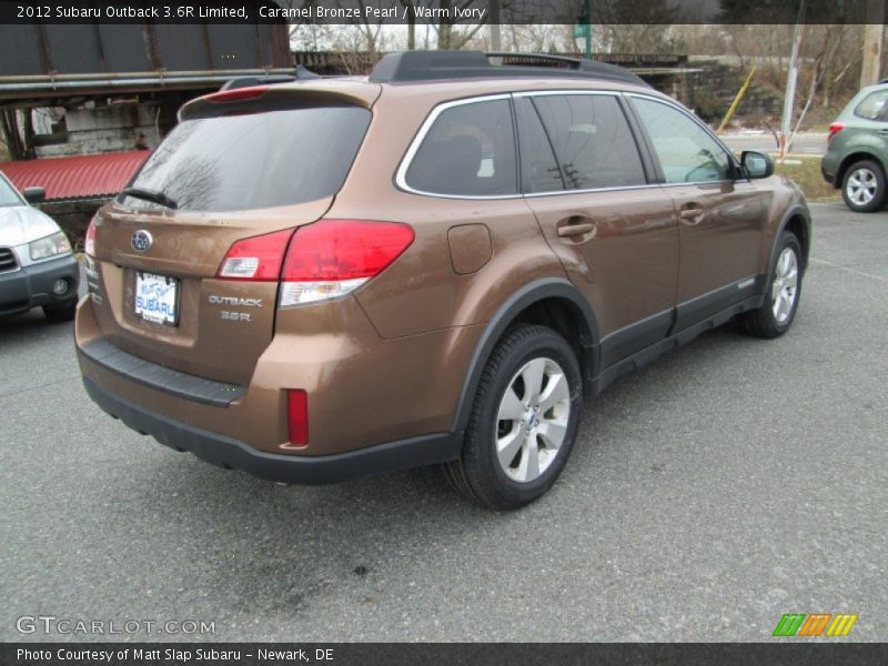 Caramel Bronze Pearl / Warm Ivory 2012 Subaru Outback 3.6R Limited