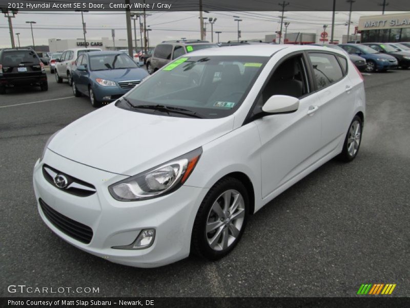 Century White / Gray 2012 Hyundai Accent SE 5 Door