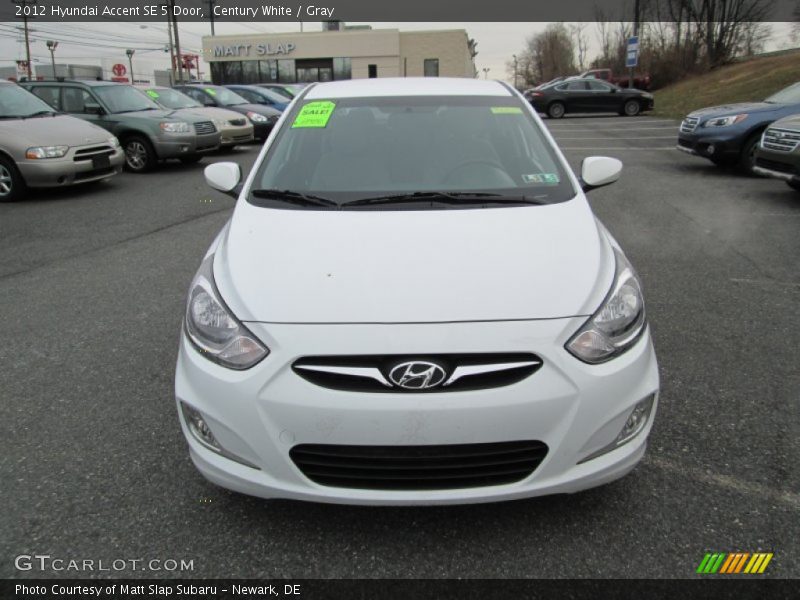 Century White / Gray 2012 Hyundai Accent SE 5 Door