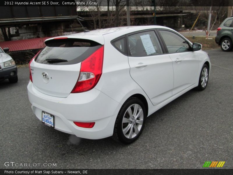 Century White / Gray 2012 Hyundai Accent SE 5 Door