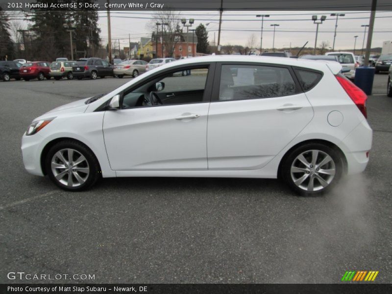 Century White / Gray 2012 Hyundai Accent SE 5 Door