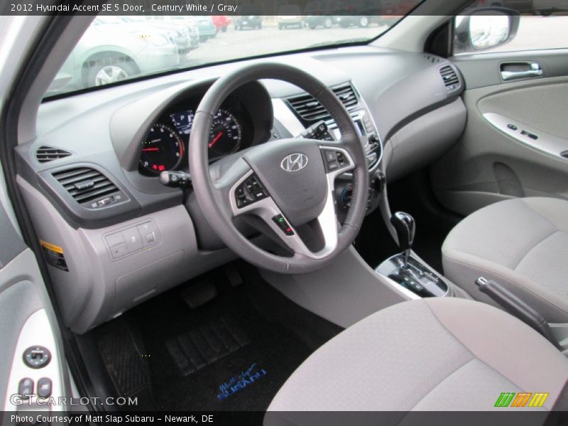 Century White / Gray 2012 Hyundai Accent SE 5 Door