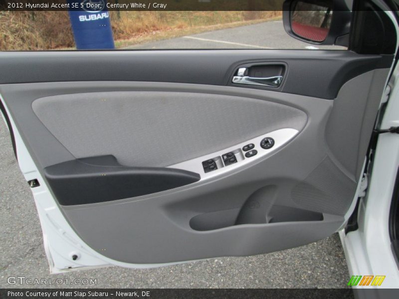 Century White / Gray 2012 Hyundai Accent SE 5 Door