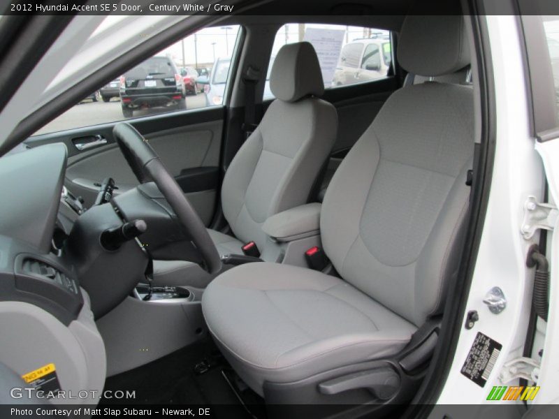 Century White / Gray 2012 Hyundai Accent SE 5 Door
