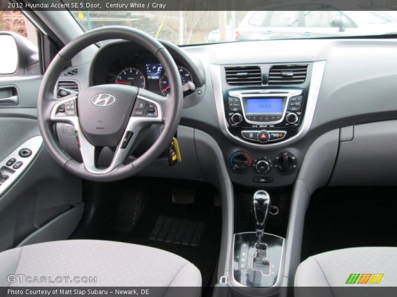 Century White / Gray 2012 Hyundai Accent SE 5 Door