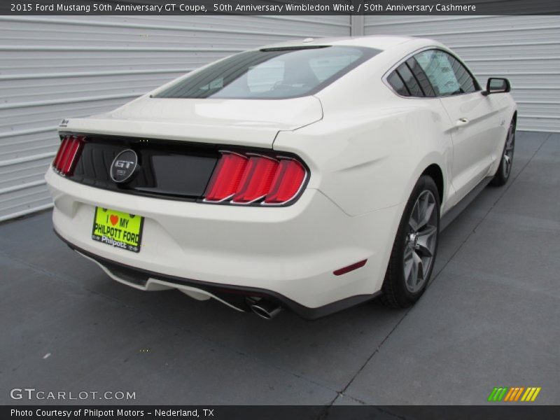 50th Anniversary Wimbledon White / 50th Anniversary Cashmere 2015 Ford Mustang 50th Anniversary GT Coupe