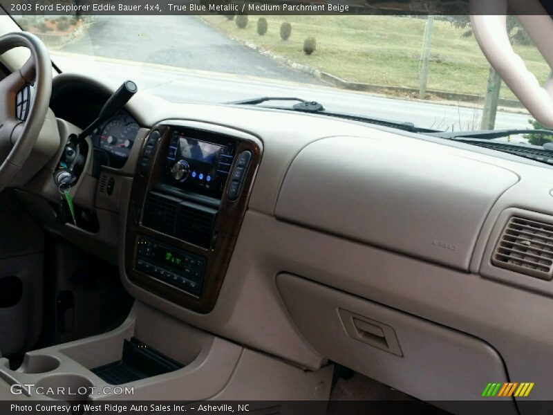 True Blue Metallic / Medium Parchment Beige 2003 Ford Explorer Eddie Bauer 4x4
