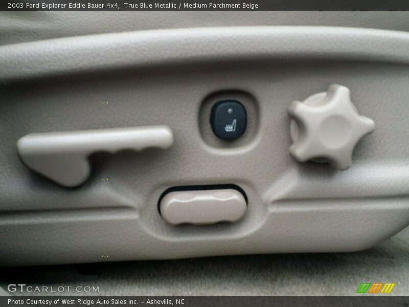 True Blue Metallic / Medium Parchment Beige 2003 Ford Explorer Eddie Bauer 4x4