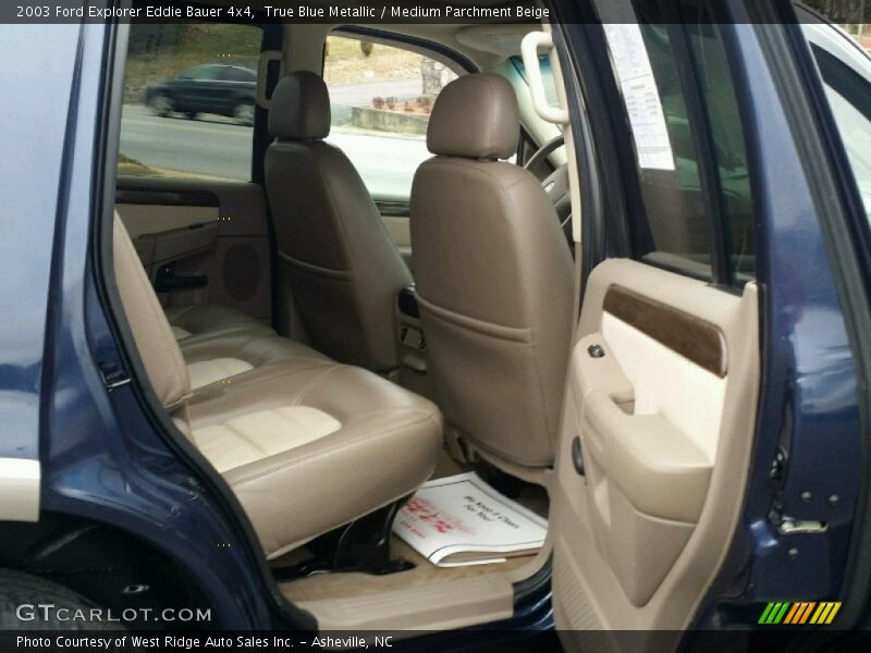 True Blue Metallic / Medium Parchment Beige 2003 Ford Explorer Eddie Bauer 4x4