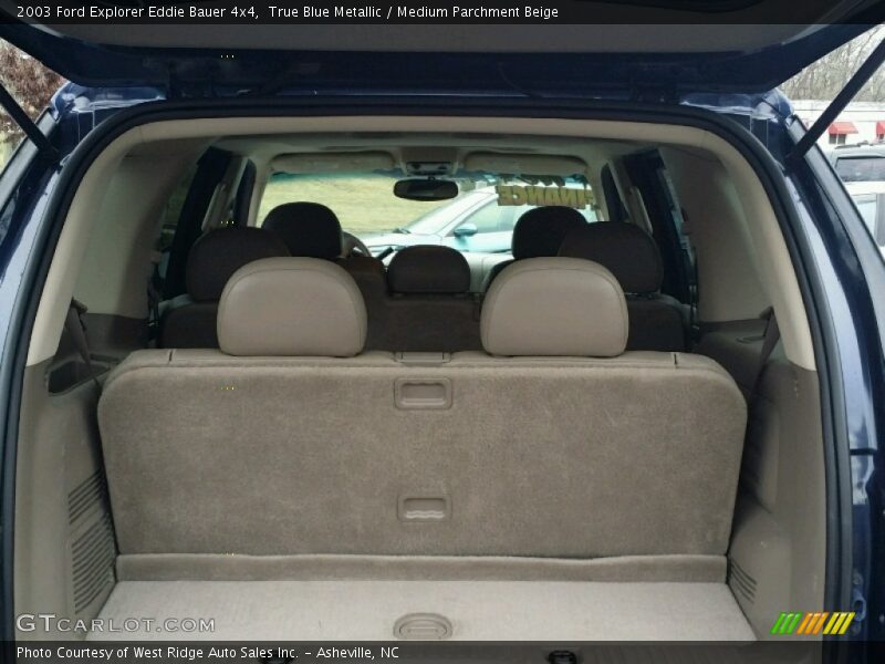 True Blue Metallic / Medium Parchment Beige 2003 Ford Explorer Eddie Bauer 4x4