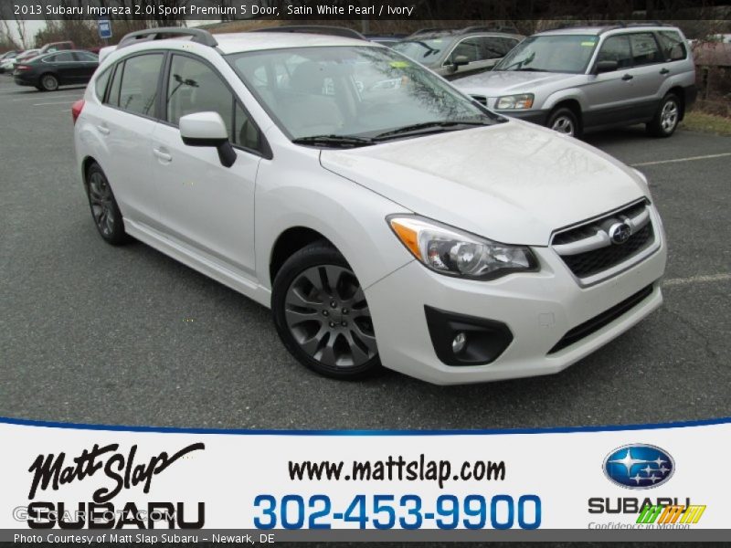 Satin White Pearl / Ivory 2013 Subaru Impreza 2.0i Sport Premium 5 Door