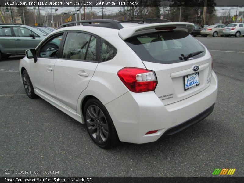 Satin White Pearl / Ivory 2013 Subaru Impreza 2.0i Sport Premium 5 Door
