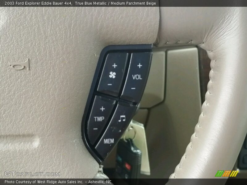 True Blue Metallic / Medium Parchment Beige 2003 Ford Explorer Eddie Bauer 4x4