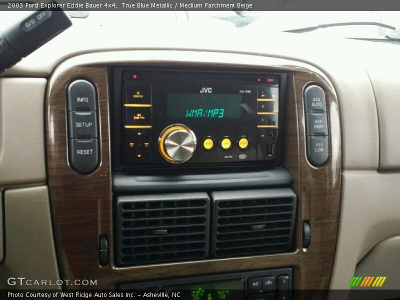 True Blue Metallic / Medium Parchment Beige 2003 Ford Explorer Eddie Bauer 4x4