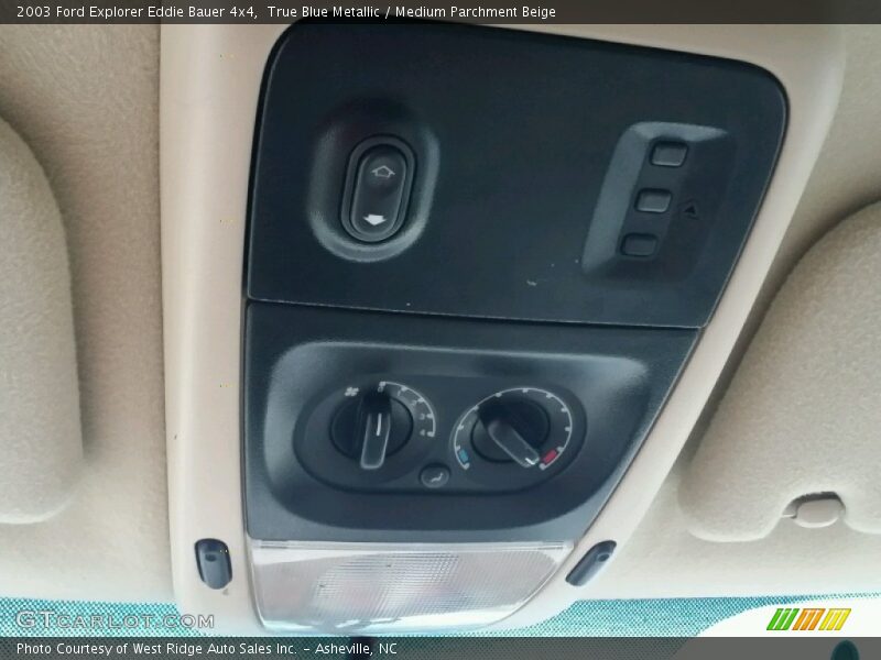 True Blue Metallic / Medium Parchment Beige 2003 Ford Explorer Eddie Bauer 4x4