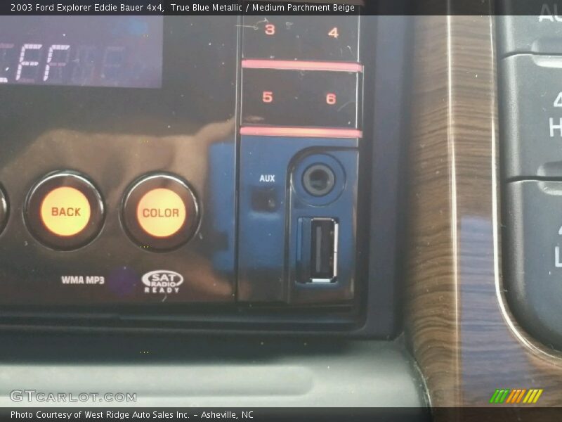 True Blue Metallic / Medium Parchment Beige 2003 Ford Explorer Eddie Bauer 4x4