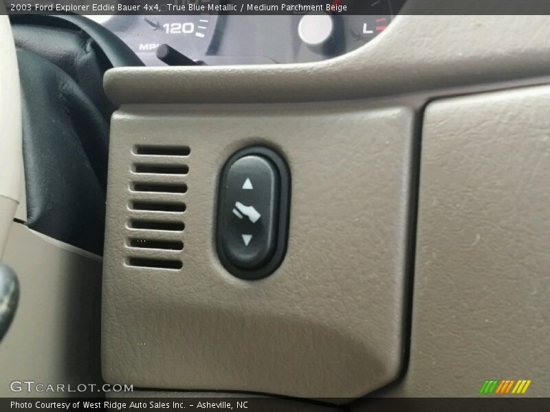 True Blue Metallic / Medium Parchment Beige 2003 Ford Explorer Eddie Bauer 4x4