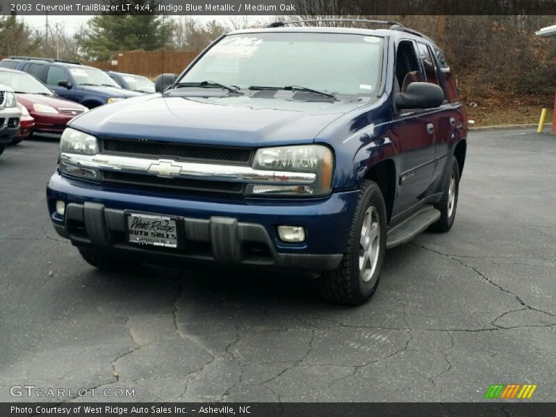 Indigo Blue Metallic / Medium Oak 2003 Chevrolet TrailBlazer LT 4x4