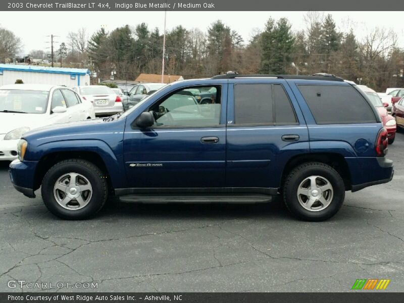 Indigo Blue Metallic / Medium Oak 2003 Chevrolet TrailBlazer LT 4x4