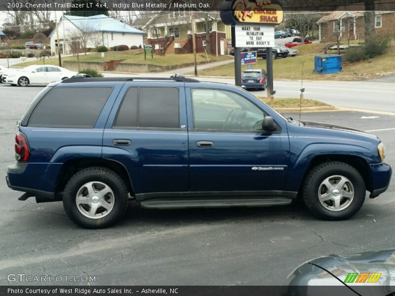 Indigo Blue Metallic / Medium Oak 2003 Chevrolet TrailBlazer LT 4x4