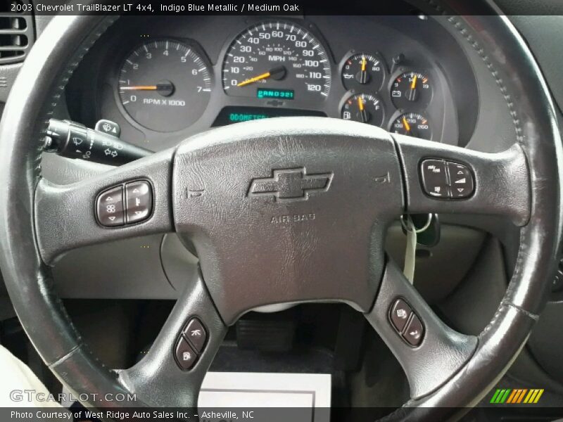 Indigo Blue Metallic / Medium Oak 2003 Chevrolet TrailBlazer LT 4x4