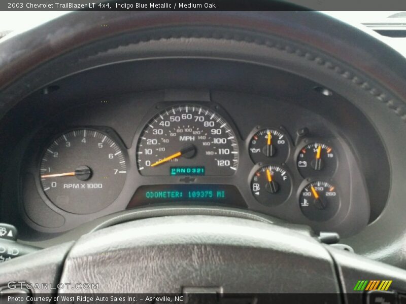 Indigo Blue Metallic / Medium Oak 2003 Chevrolet TrailBlazer LT 4x4