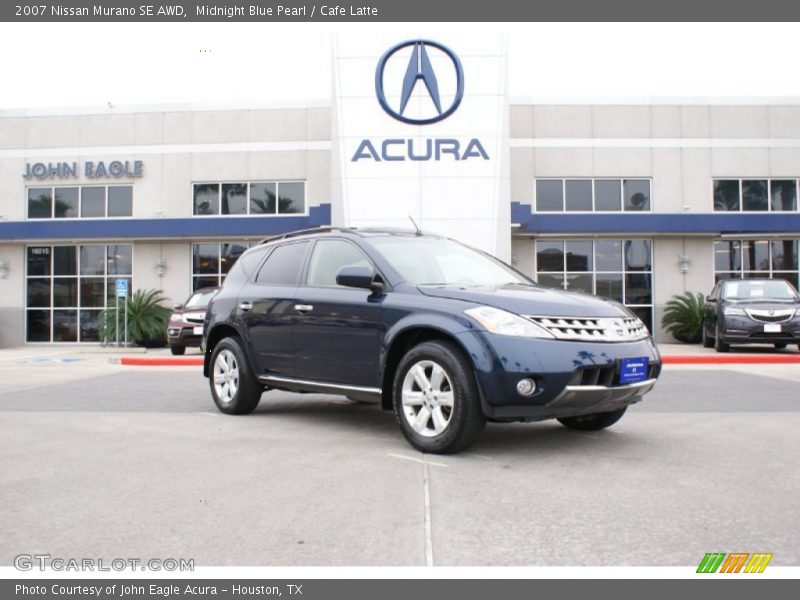 Midnight Blue Pearl / Cafe Latte 2007 Nissan Murano SE AWD